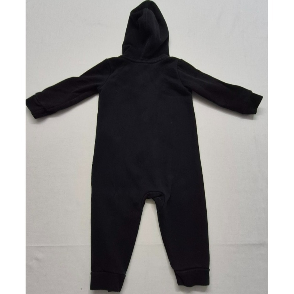 Nike baby "Just Do it" black one piece‎ hoodie full zip coverall sz. 12 months - Picture 7 of 12
